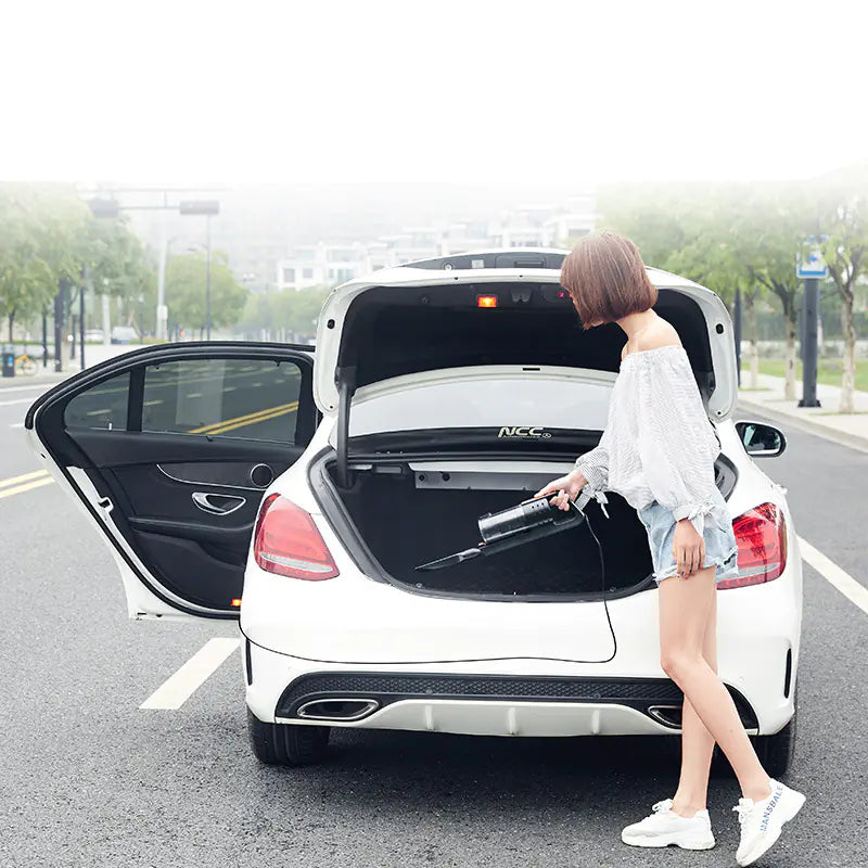High-Power Car Vacuum Cleaner with LED Light