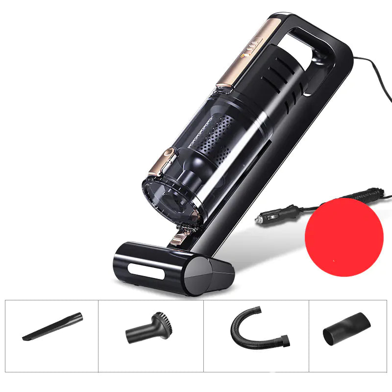 High-Power Car Vacuum Cleaner with LED Light