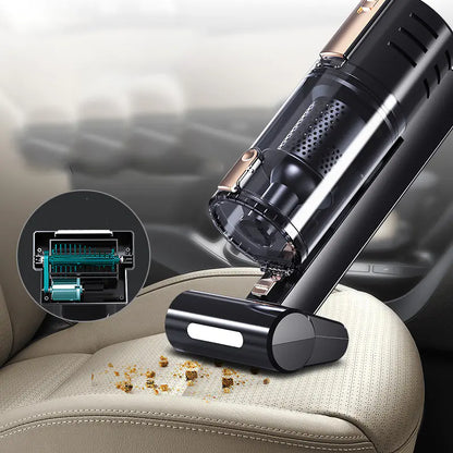 High-Power Car Vacuum Cleaner with LED Light